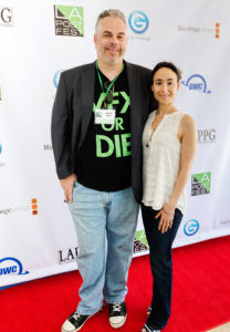 Daniel Cota, pictured here  with his wife, Francesca Roberto Cota, won Best VFX and Most Creative  awards at the LA Post Fest 2016. 