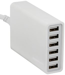 6-Port USB Charger from AmazonBasics with 60W power for your devices!