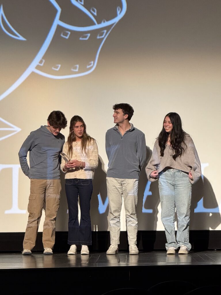 Students at screening of silent film, "Wonder"