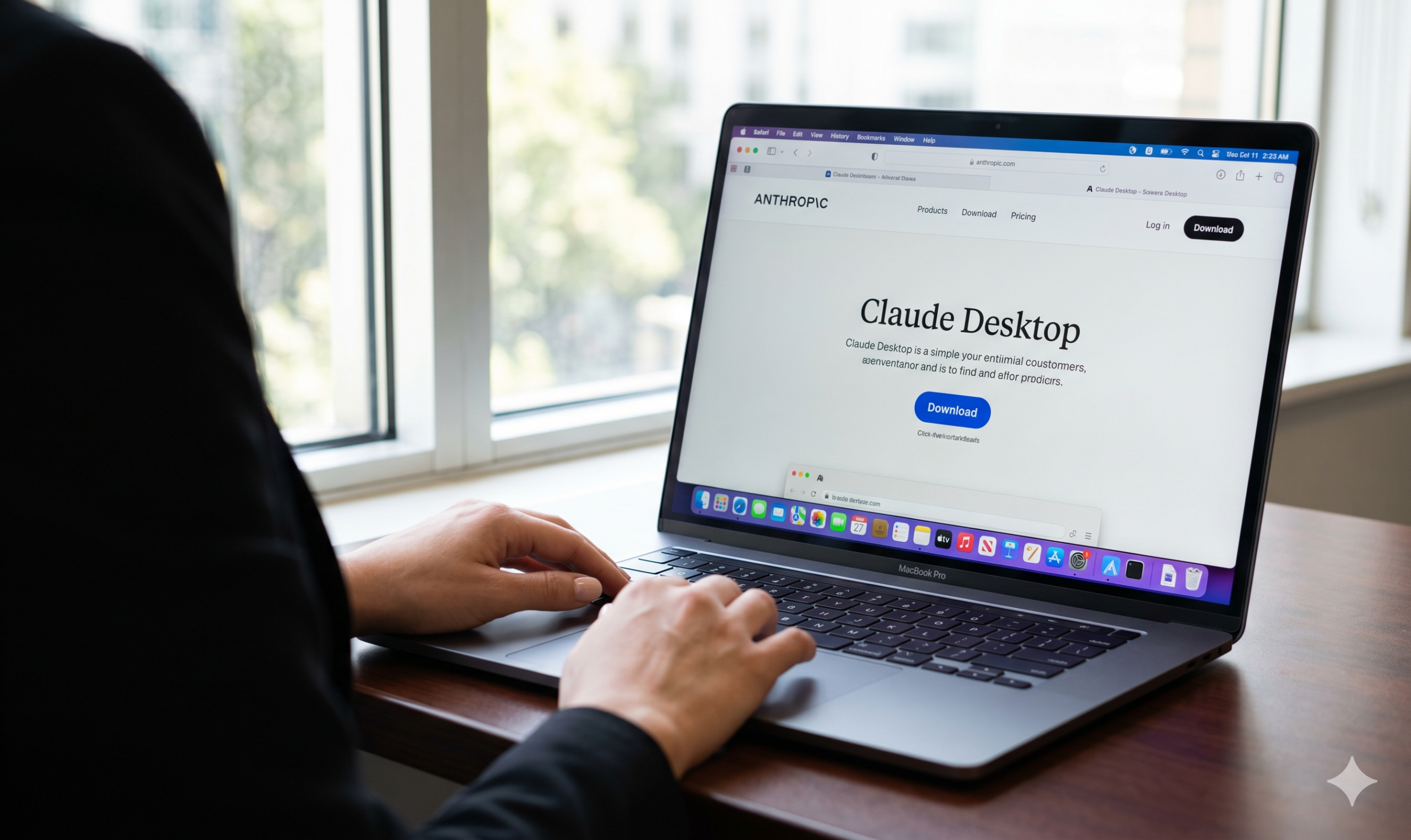 Claude on a desktop